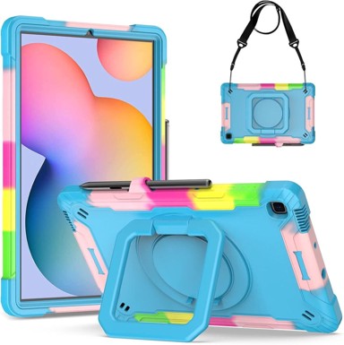 NIKCORP Zaštitna maska za iPad Mini 6 8.3" s rotirajućim stalkom ručkom i naramenicom otporna na udarce, višebojna